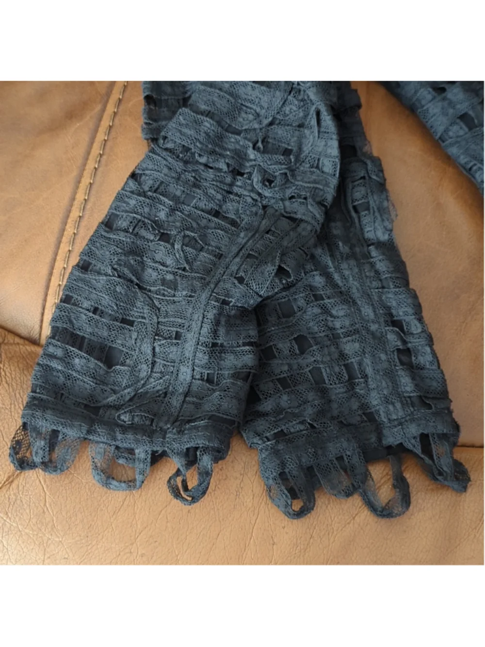 HP. Chanel Black Lace Detail Jacket